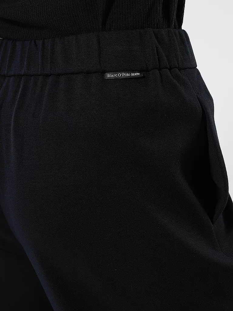 MARC O'POLO DENIM | Hose Wide Leg | Schwarz