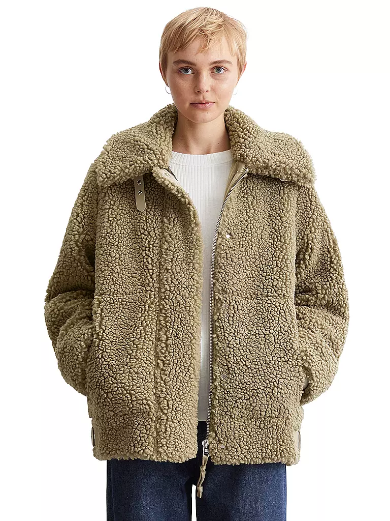 MARC O'POLO DENIM | Jacke in Felloptik  | braun