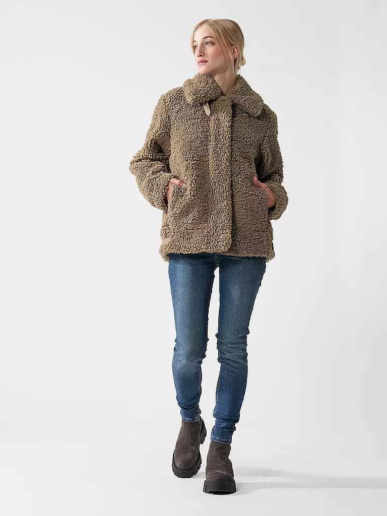 MARC O'POLO DENIM | Jacke in Felloptik  | braun