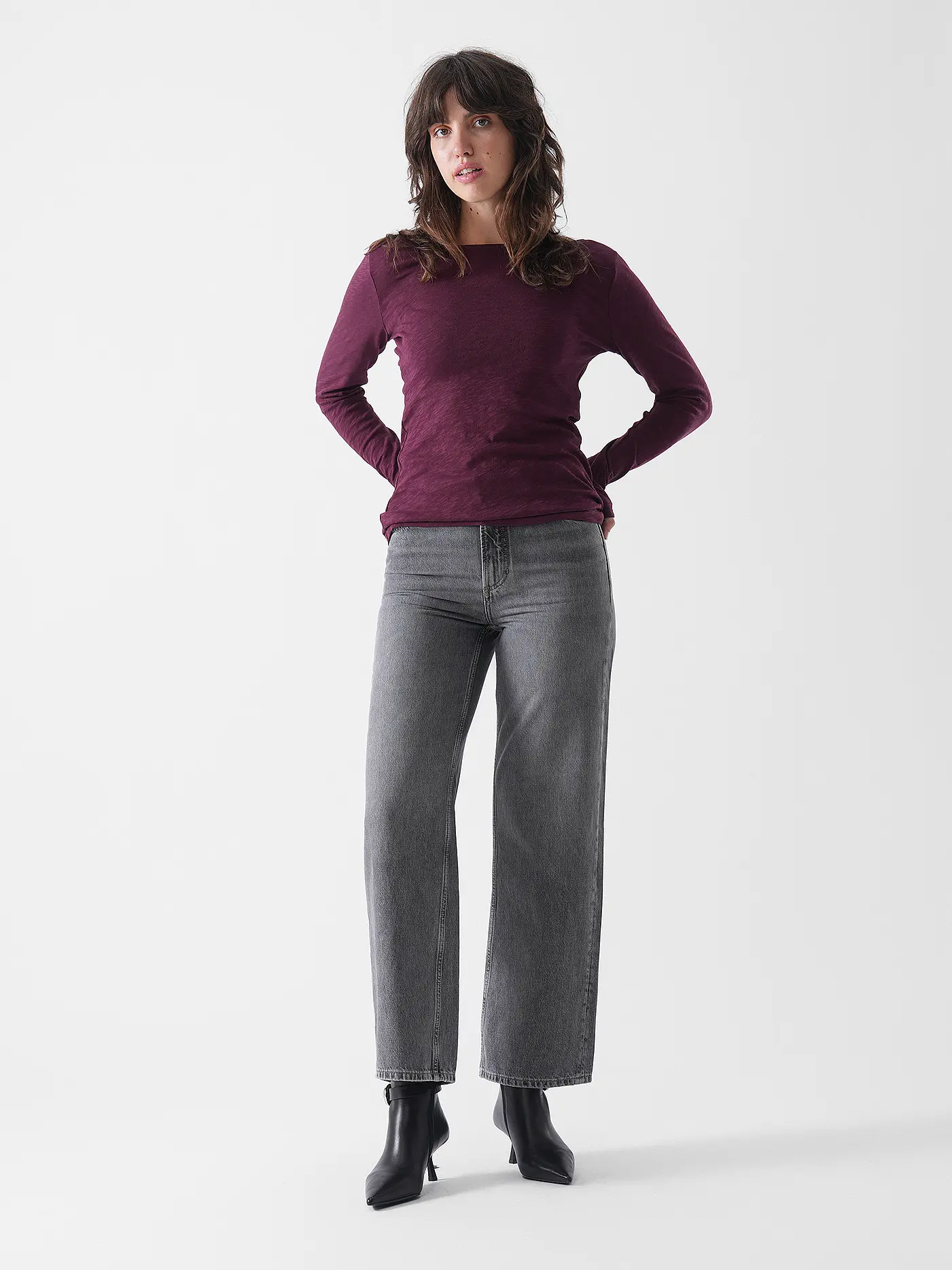 MARC O'POLO DENIM | Jeans Wide Leg  | grau