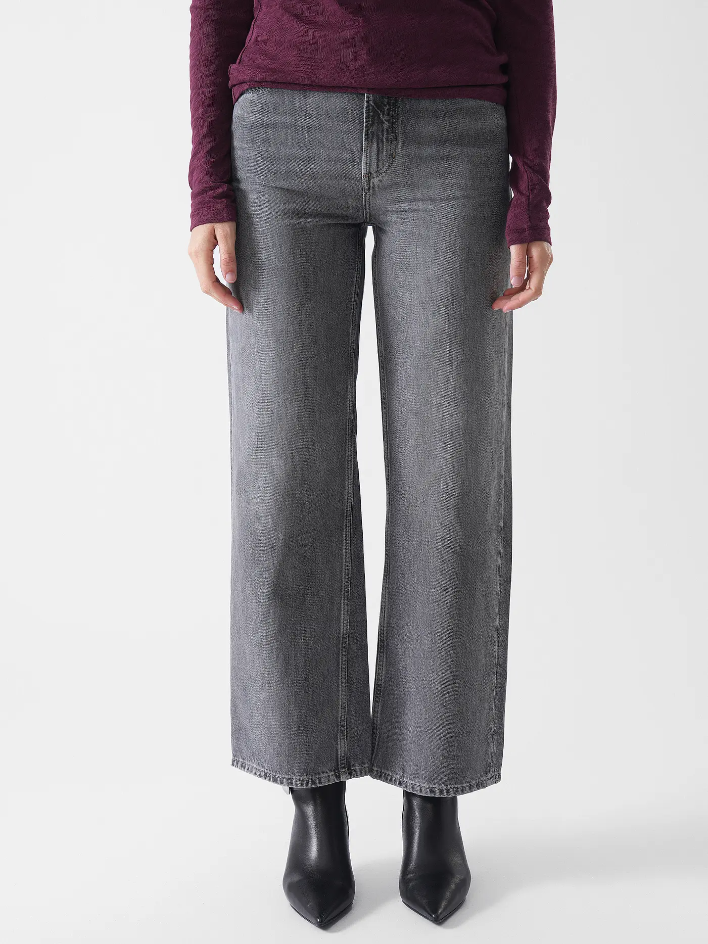 MARC O'POLO DENIM | Jeans Wide Leg  | grau