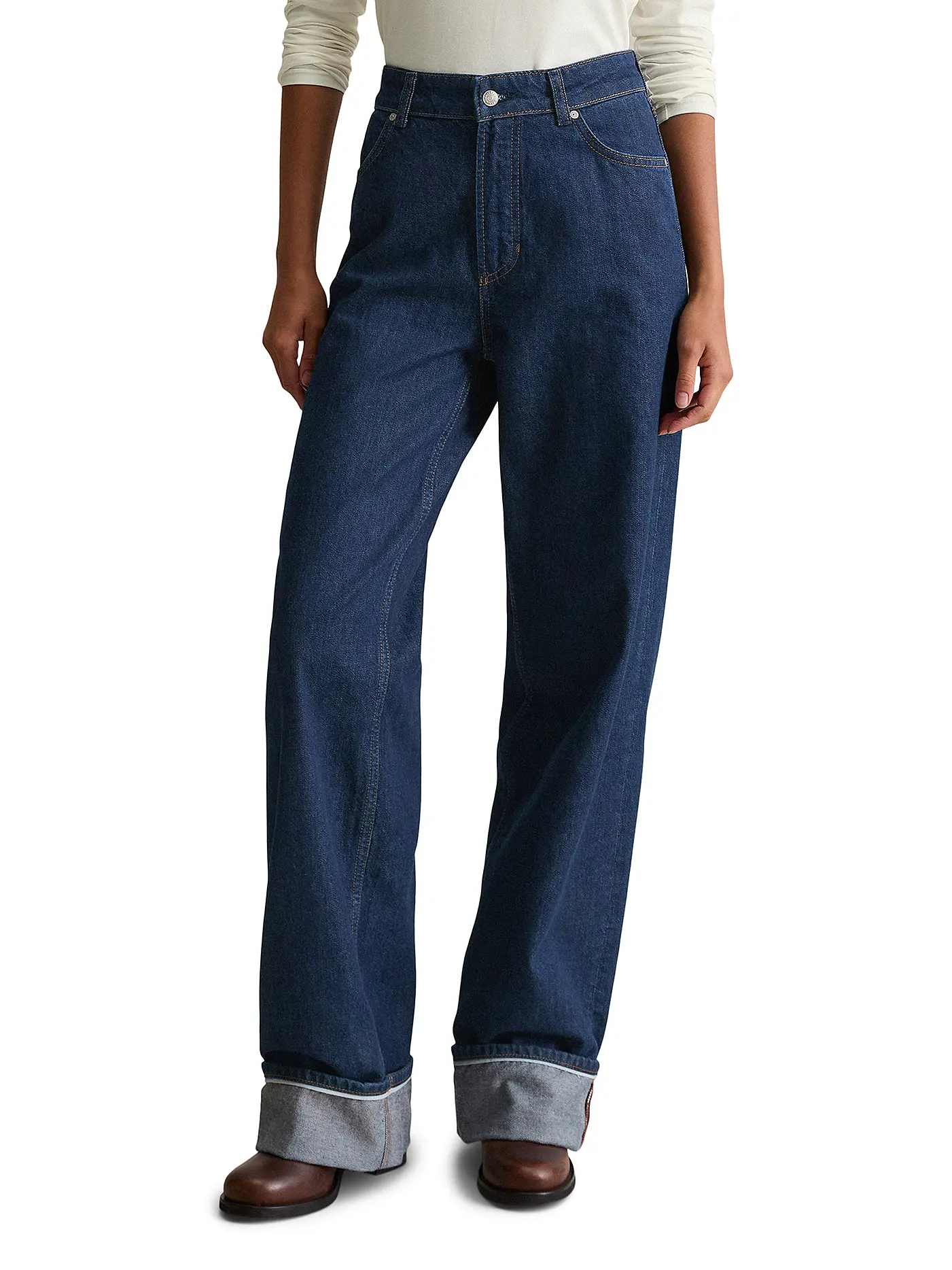 MARC O'POLO DENIM | Jeans Wide Leg  | dunkelblau