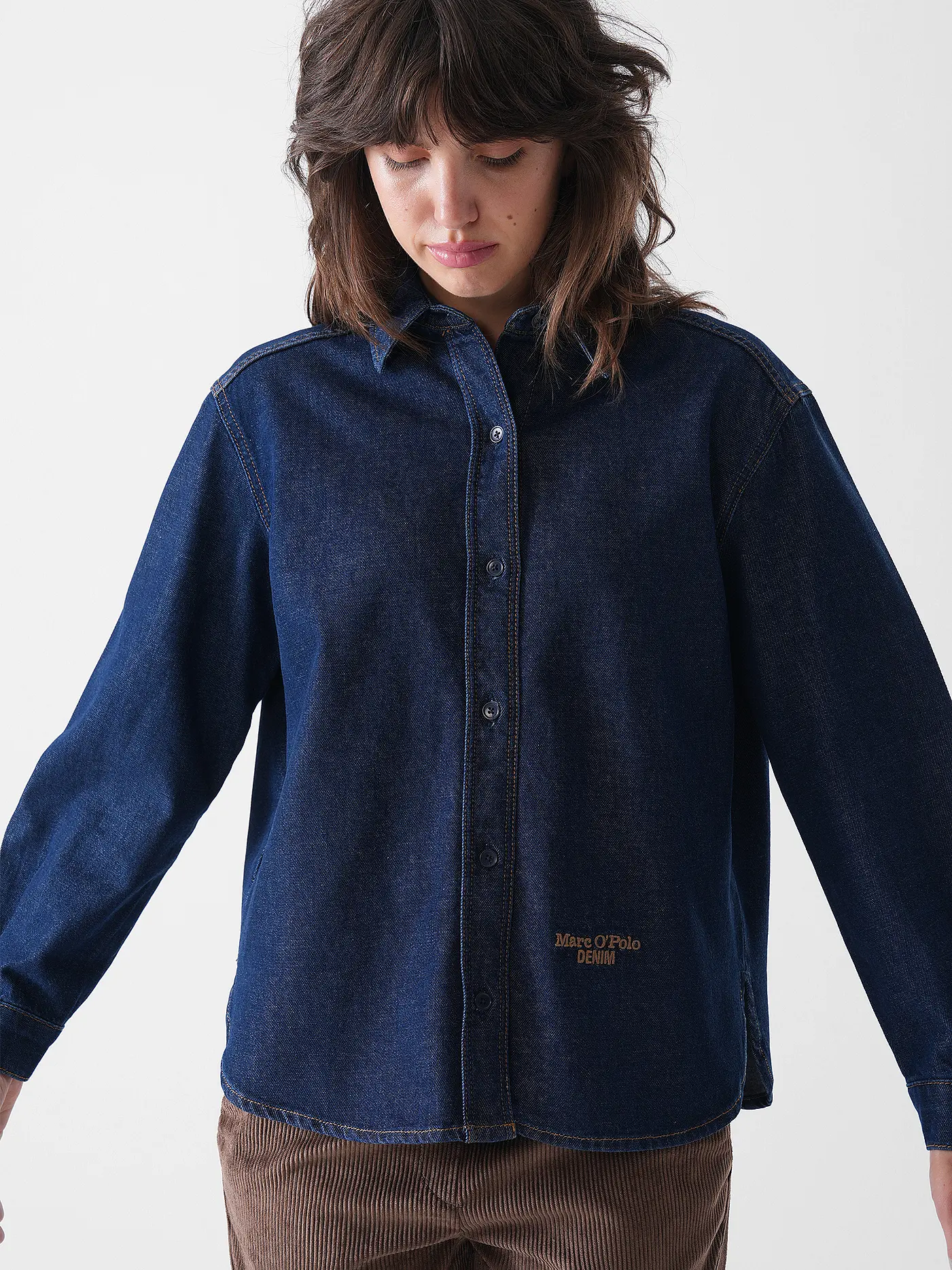 MARC O'POLO DENIM | Jeansbluse  | dunkelblau