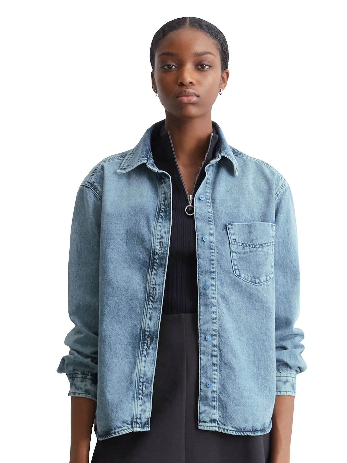 MARC O'POLO DENIM | Jeansbluse | hellblau