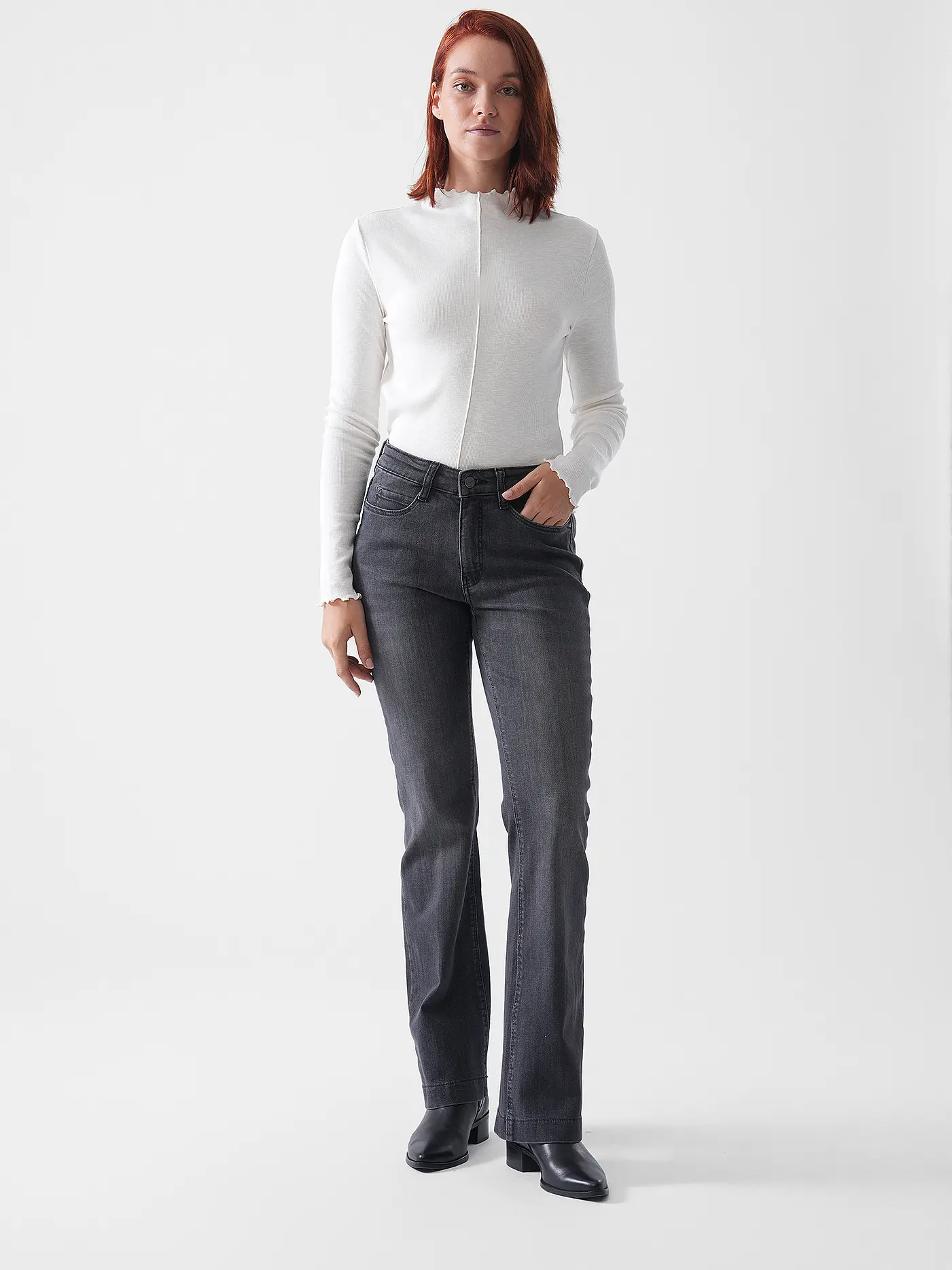 MARC O'POLO DENIM | Langarmshirt  | weiss