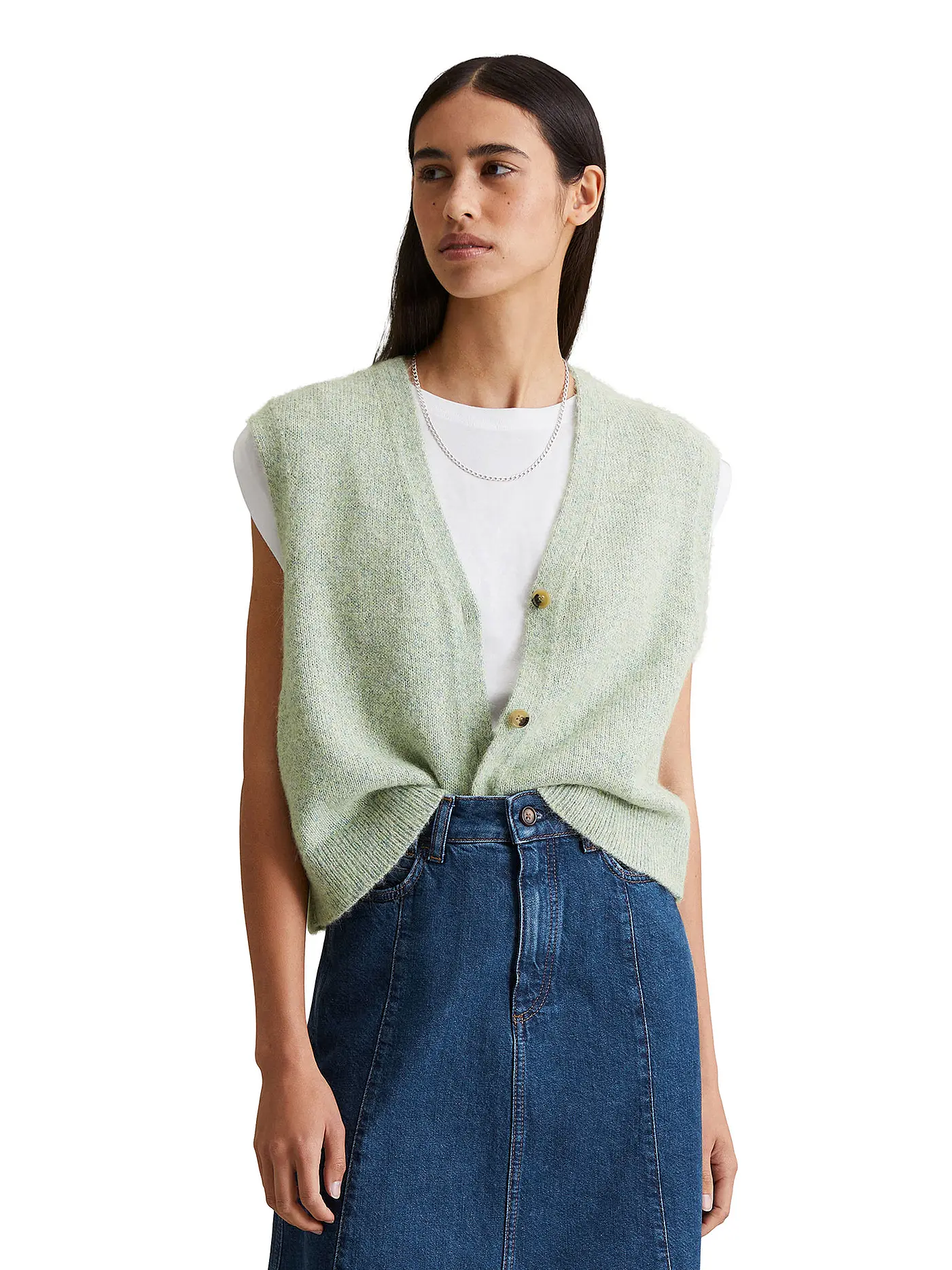 MARC O'POLO DENIM | Strickgilet | grün