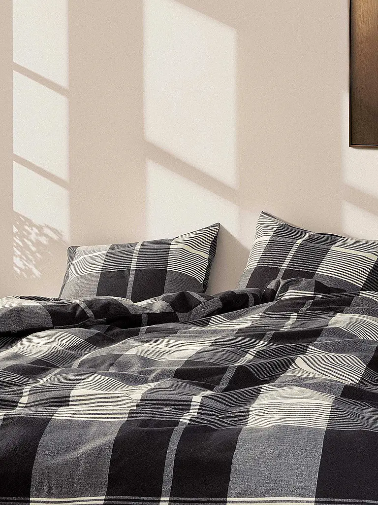 MARC O'POLO HOME | Flanell Bettwäsche ALVAR 70x90cm/140x200cm New Black | 