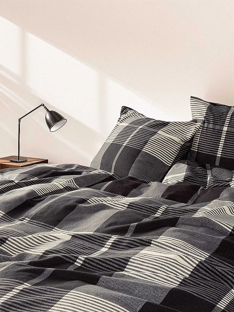 MARC O'POLO HOME | Flanell Bettwäsche ALVAR 70x90cm/140x200cm New Black | 