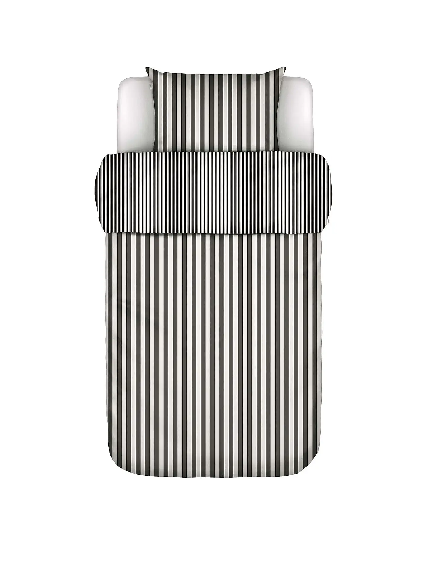 MARC O'POLO HOME | Satin Bettwäsche CLASSIC STRIPE 70x90cm/140x200cm Oatmel | grau