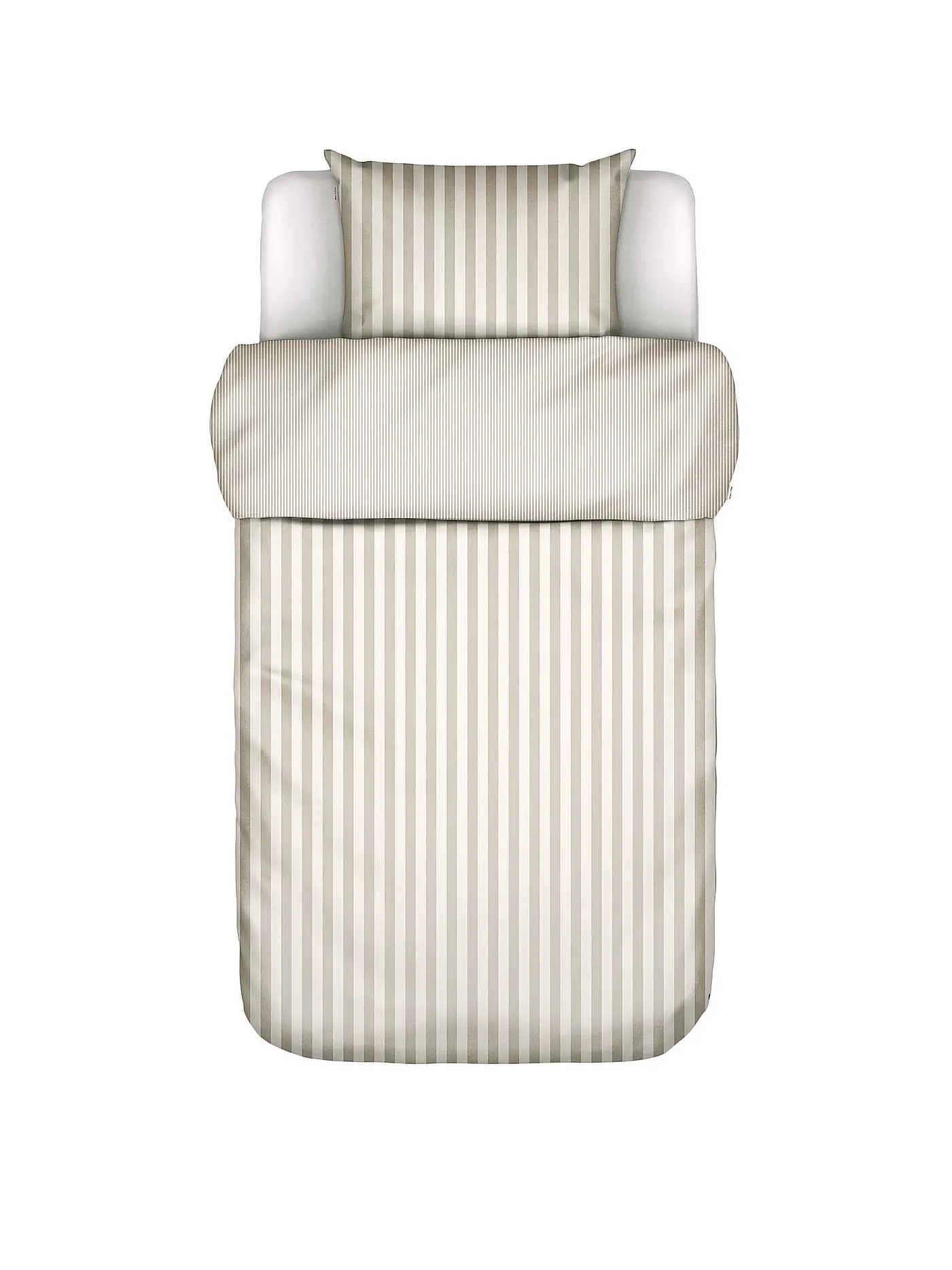 MARC O'POLO HOME | Satin Bettwäsche CLASSIC STRIPE 70x90cm/140x200cm Oatmel | beige