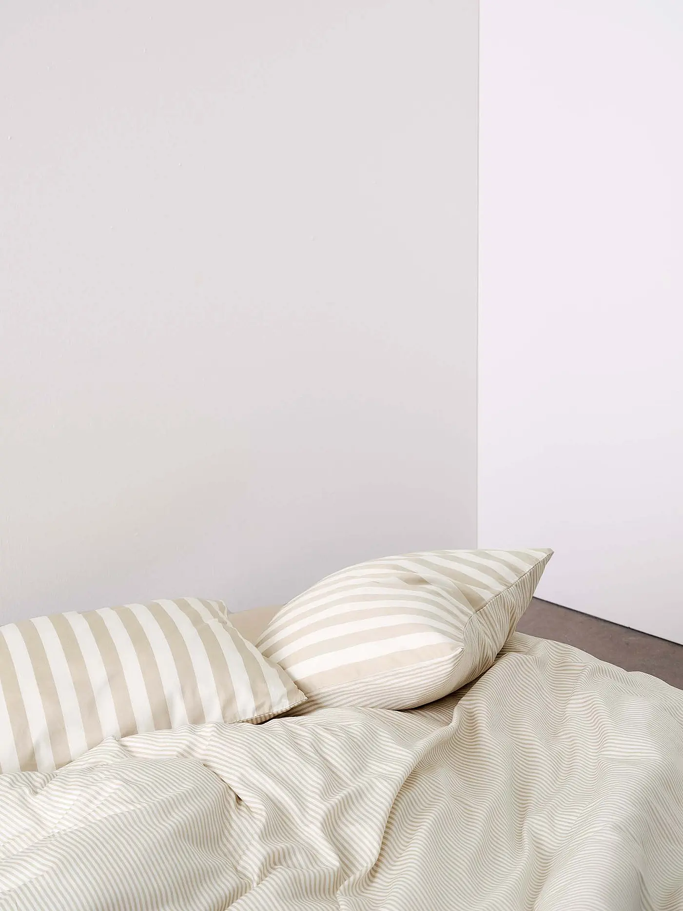 MARC O'POLO HOME | Satin Bettwäsche CLASSIC STRIPE 70x90cm/140x200cm Oatmel | beige