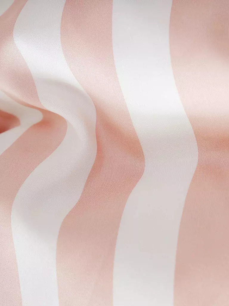 MARC O'POLO HOME | Satin Bettwäsche CLASSIC STRIPE 70x90cm/140x200cm Rose Smoke | hellgrau