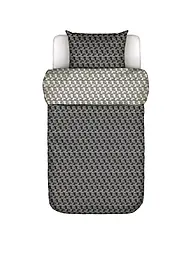 MARC O'POLO HOME | Satin Bettwäsche MONOGRAM 70x90cm / 140x200cm Space Blue | schwarz
