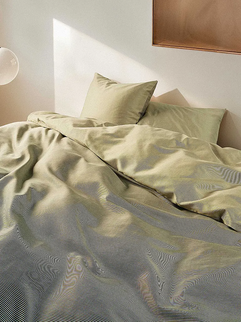 MARC O'POLO HOME | Satin-Bettwäsche JORN 70x90cm/140x200cm Deep Pea | gelb