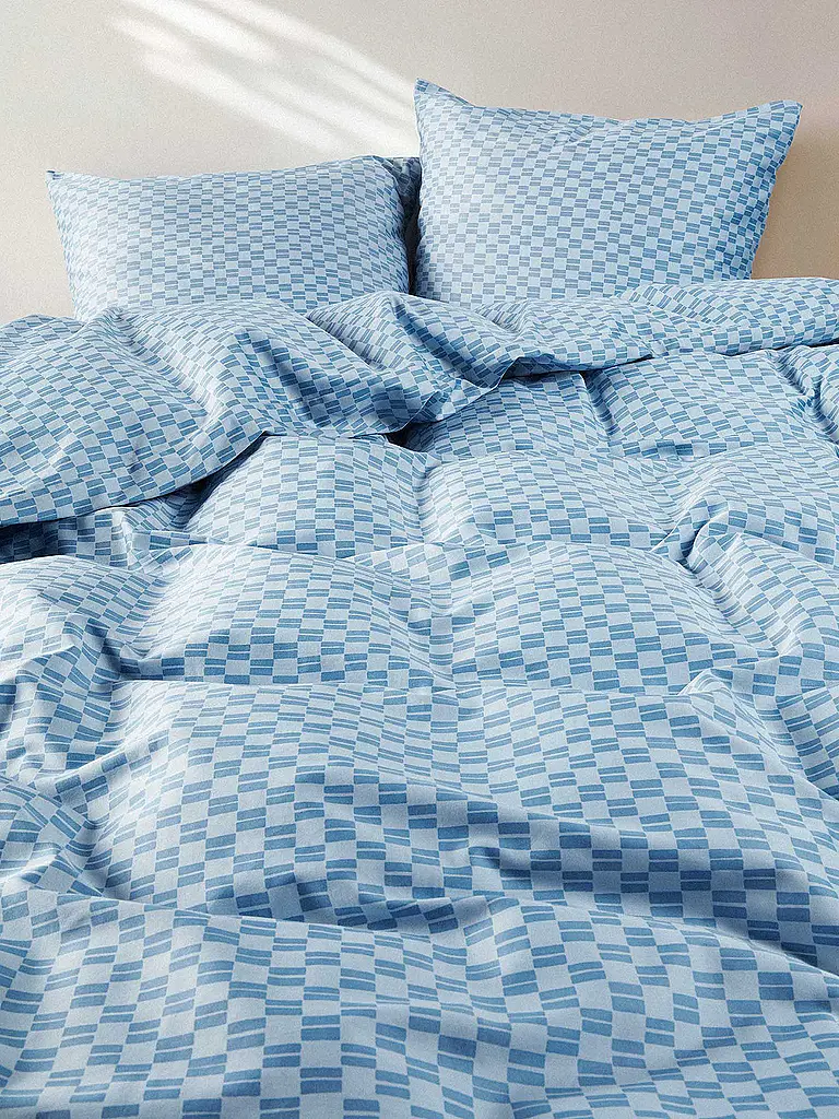 MARC O'POLO HOME | Satin-Bettwäsche SVEA 70x90cm/140x200cm Calm Blue | 