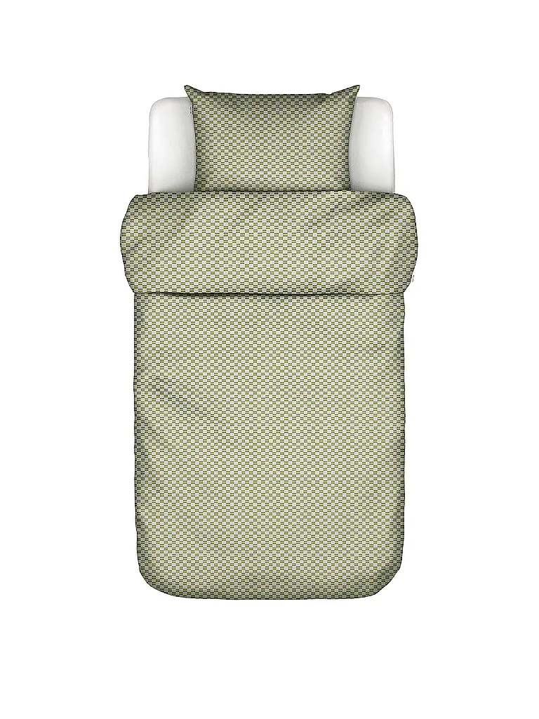 MARC O'POLO HOME | Satin-Bettwäsche SVEA 70x90cm/140x200cm Silvery Green  | olive