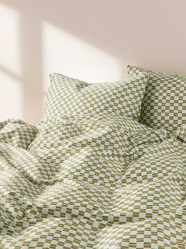 MARC O'POLO HOME | Satin-Bettwäsche SVEA 70x90cm/140x200cm Silvery Green | 