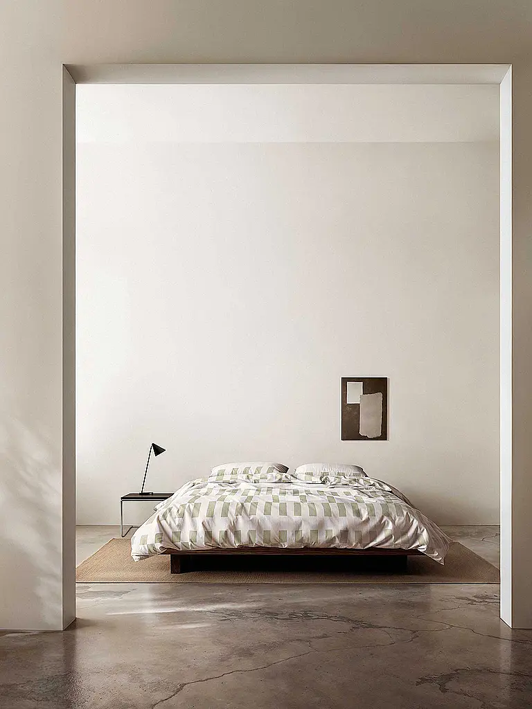 MARC O'POLO HOME | Satin-Bettwäsche SVERRE 70x90cm/140x200cm Bright Pea | olive