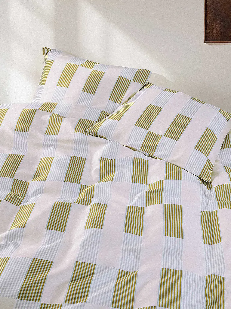 MARC O'POLO HOME | Satin-Bettwäsche SVERRE 70x90cm/140x200cm Bright Pea | 