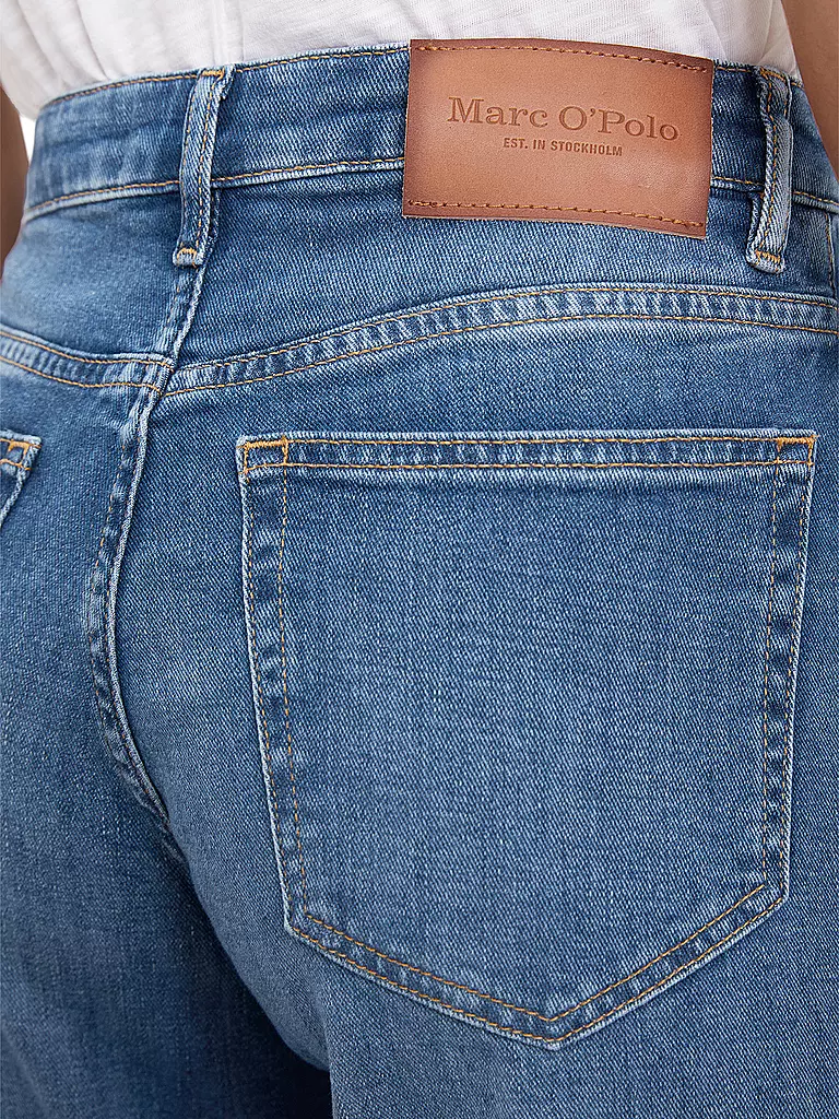 MARC O'POLO | High Waist Jeans Straight Leg | blau
