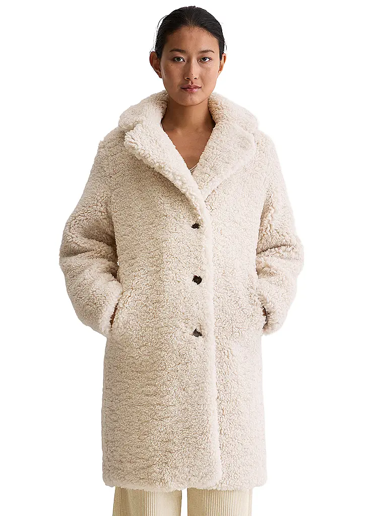 MARC O'POLO | Jacke in Felloptik | creme