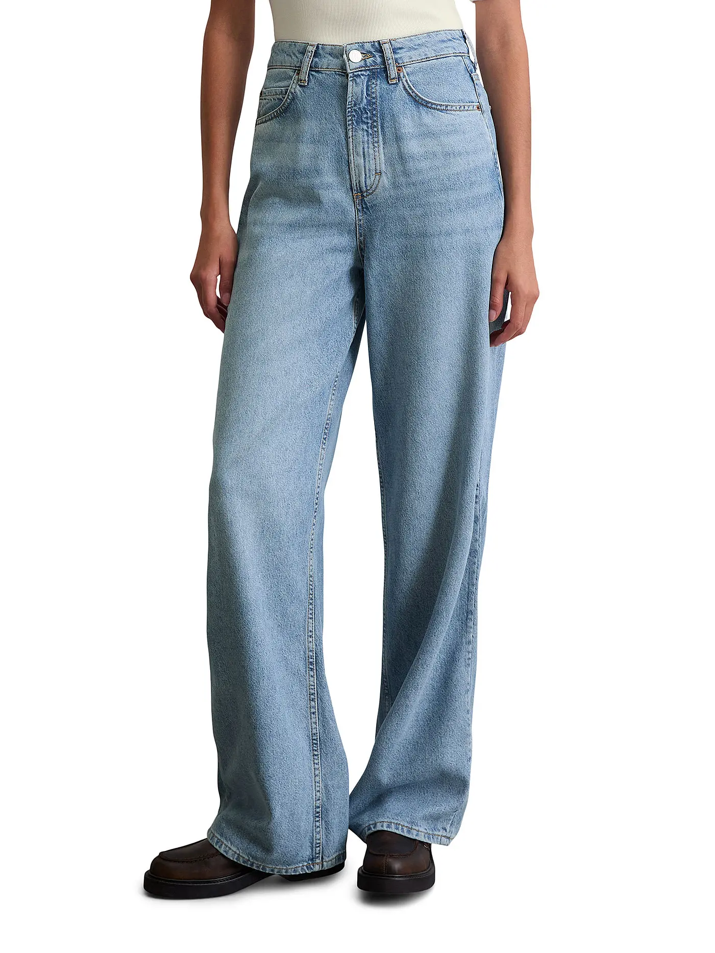 MARC O'POLO | Jeans Wide Leg  | blau