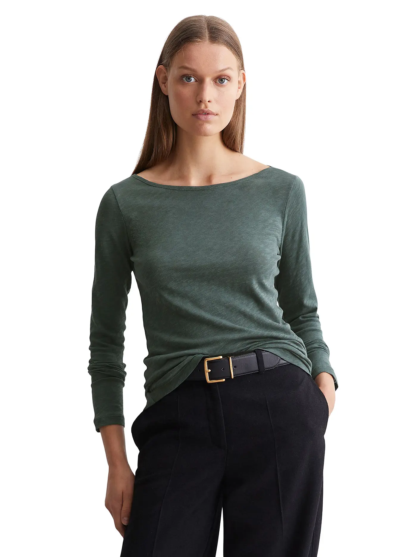 MARC O'POLO | Langarmshirt  | dunkelgrün