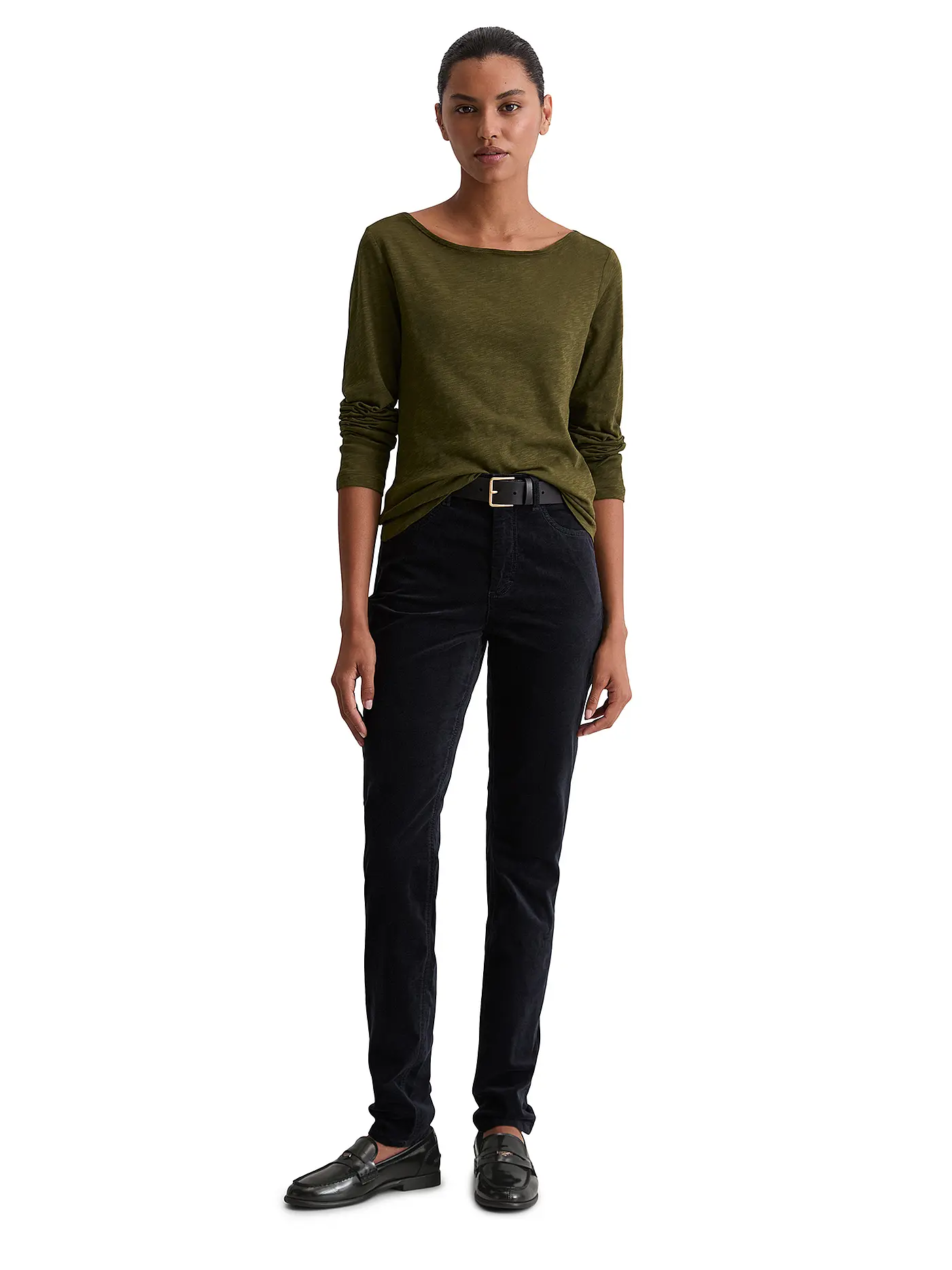MARC O'POLO | Langarmshirt  | olive