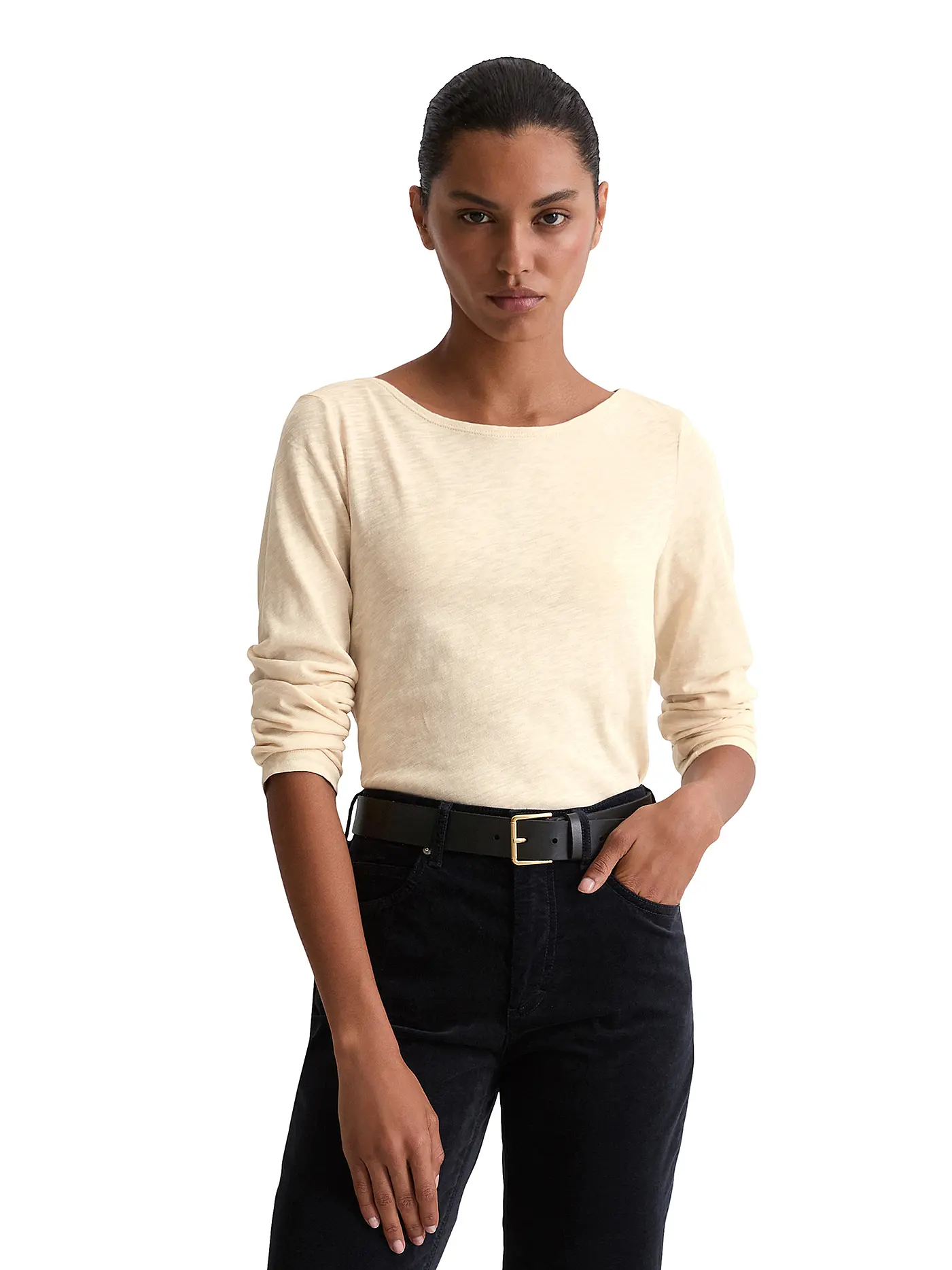 MARC O'POLO | Langarmshirt  | beige