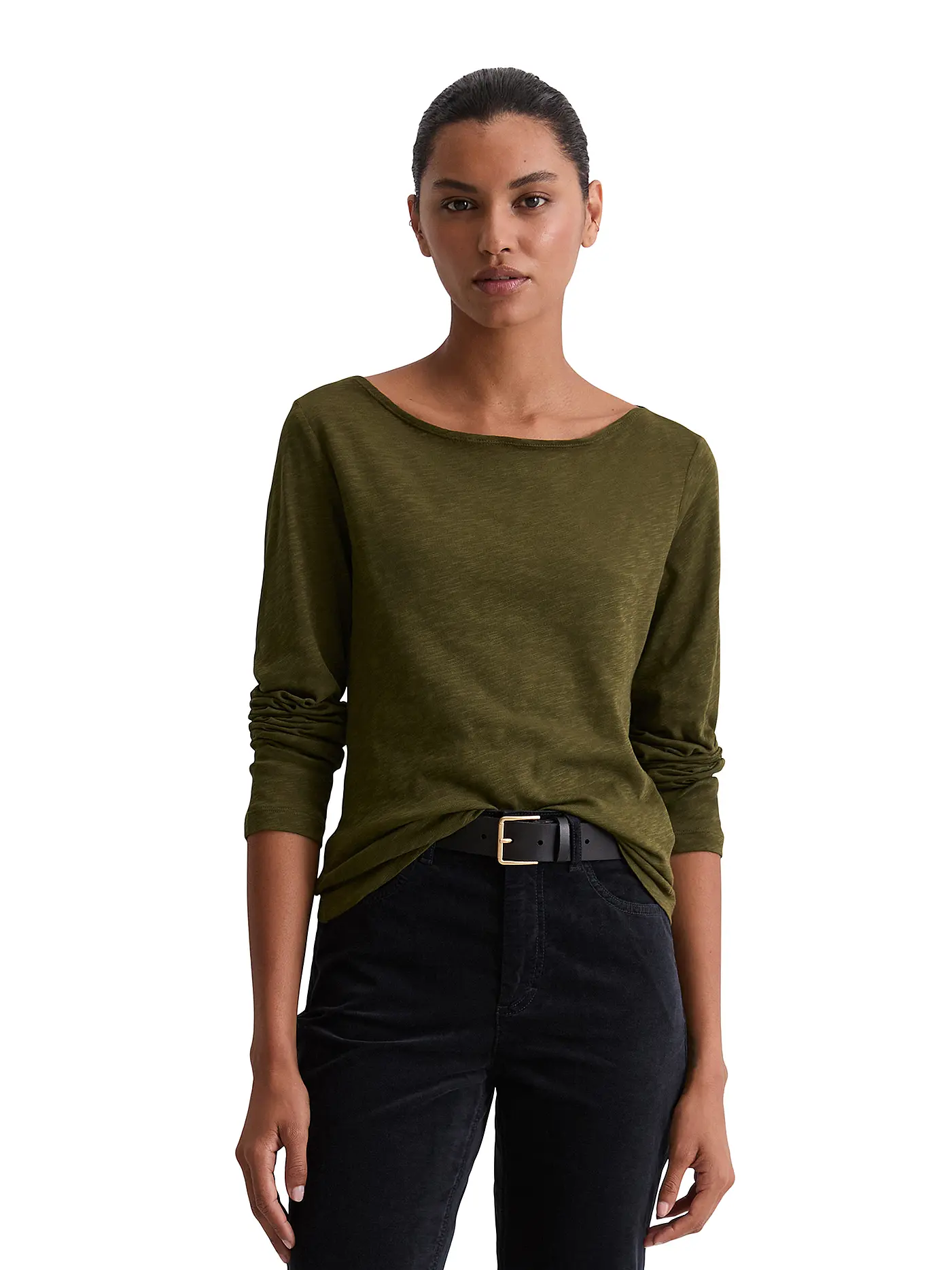 MARC O'POLO | Langarmshirt  | olive