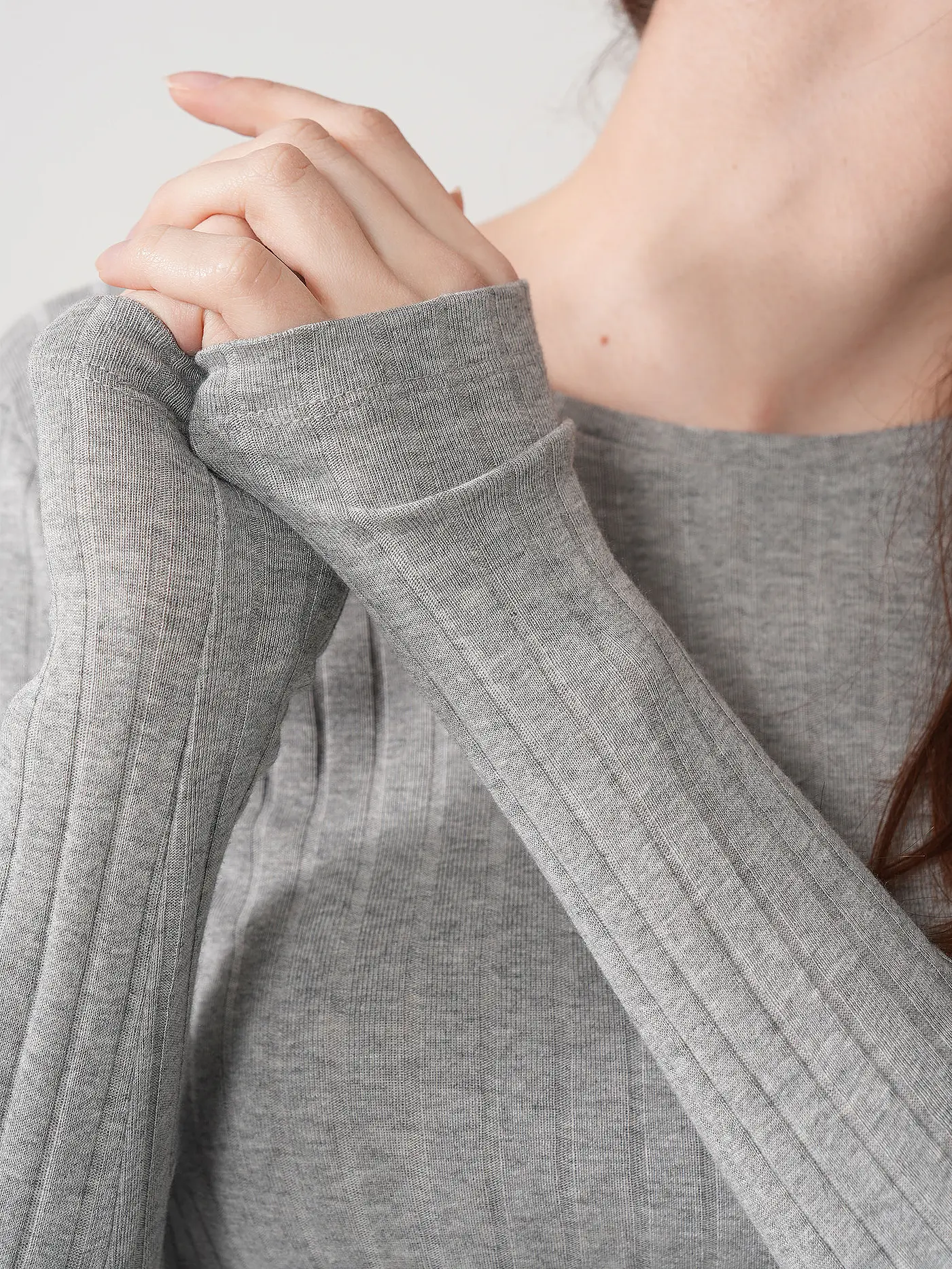 MARC O'POLO | Langarmshirt  | grau