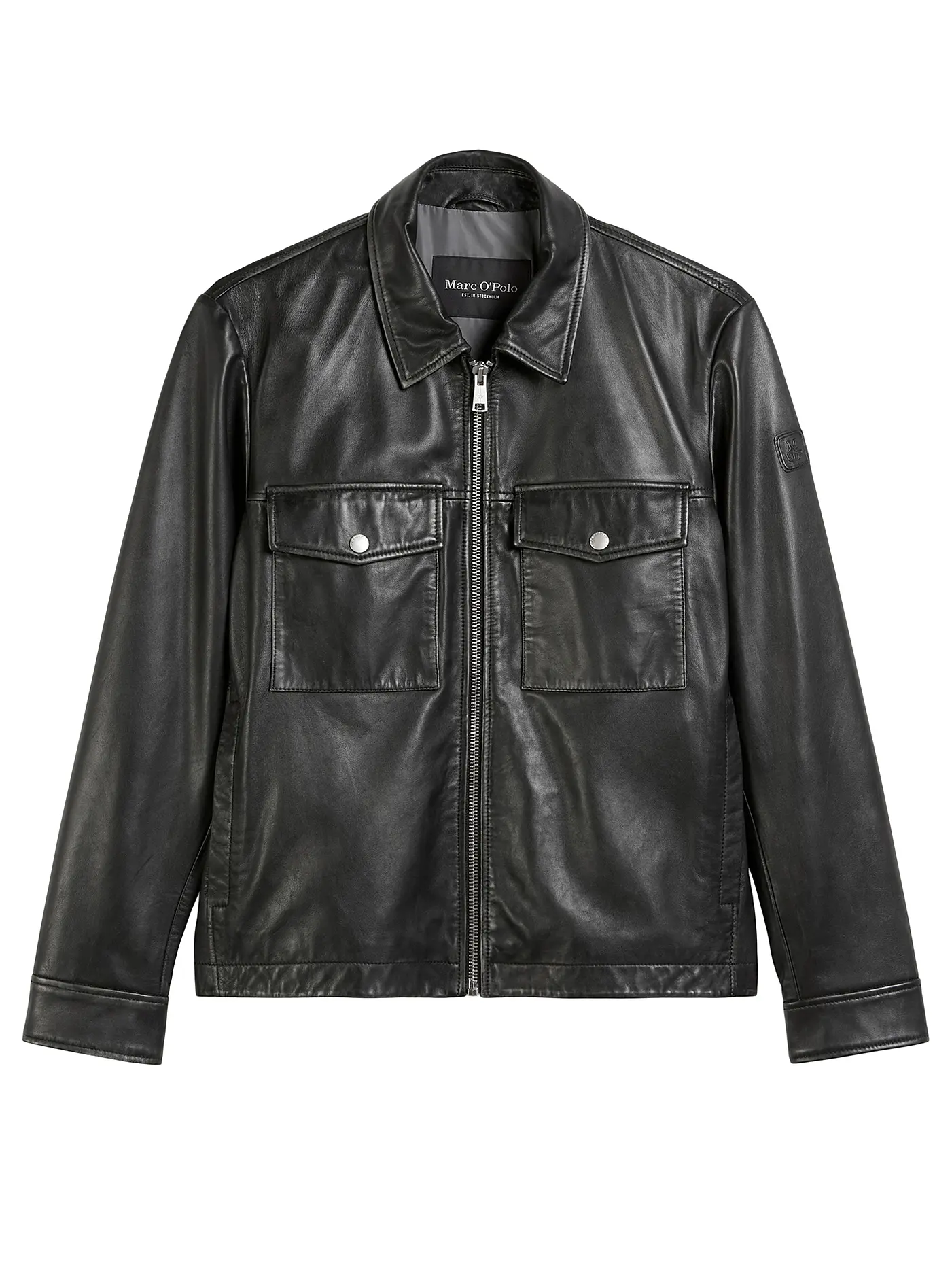 MARC O'POLO | Lederjacke | schwarz