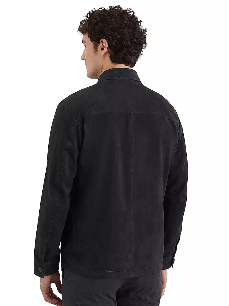 MARC O'POLO | Lederjacke | dunkelblau