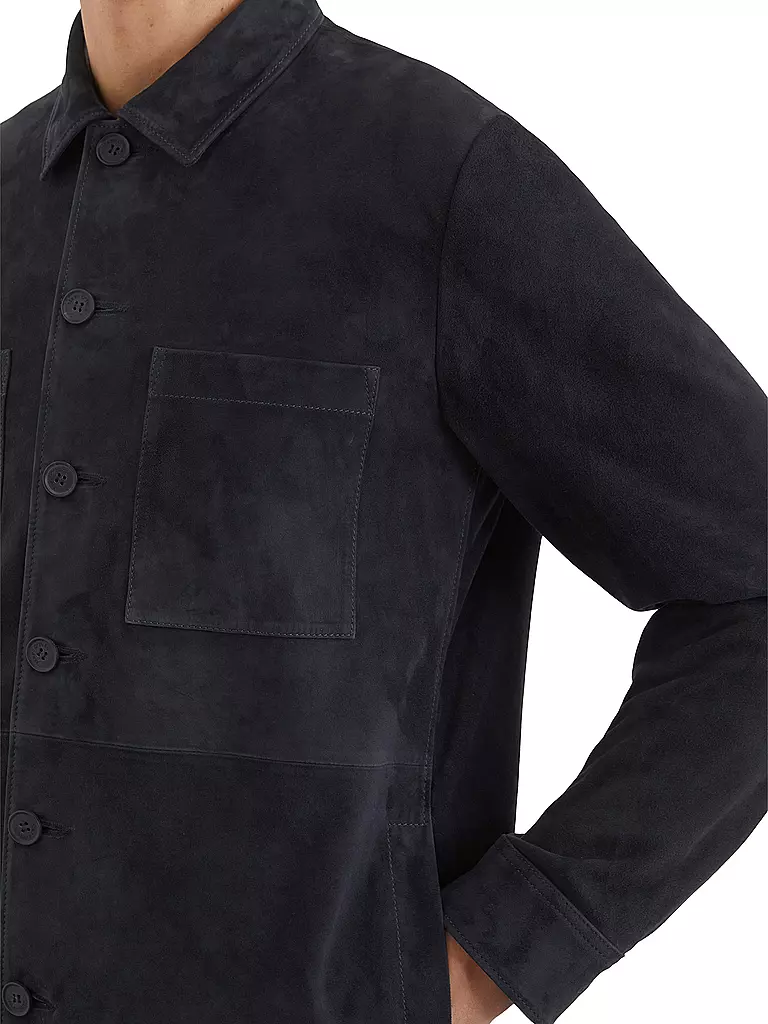 MARC O'POLO | Lederjacke | dunkelblau