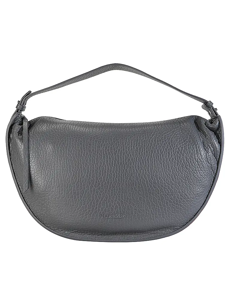 MARC O'POLO | Ledertasche - Hobo Bag Medium | Grau