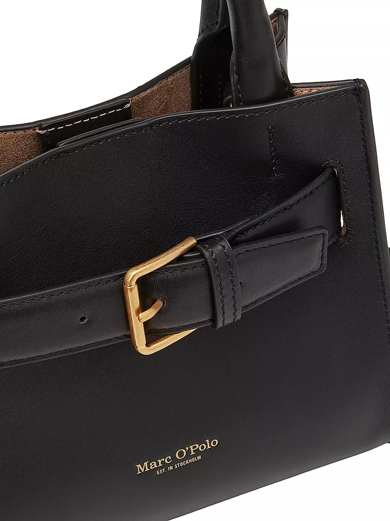 MARC O'POLO | Ledertasche - Umhängetasche Small | schwarz