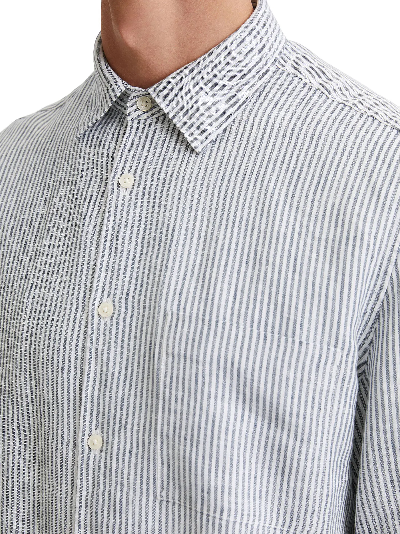 MARC O'POLO | Leinenhemd Regular Fit  | blau