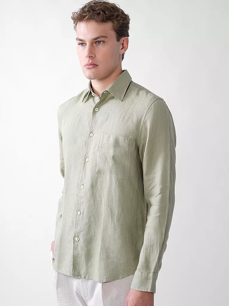 MARC O'POLO | Leinenhemd Regular Fit | blau