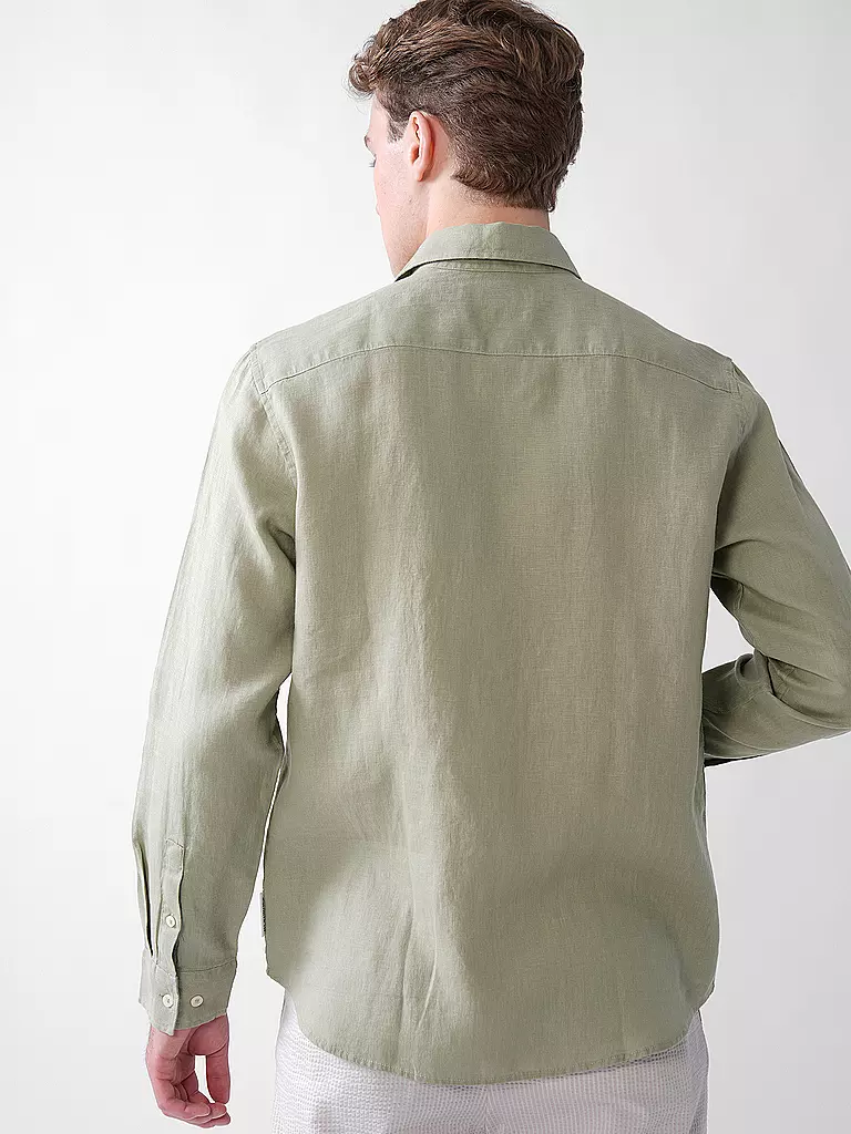 MARC O'POLO | Leinenhemd Regular Fit | blau