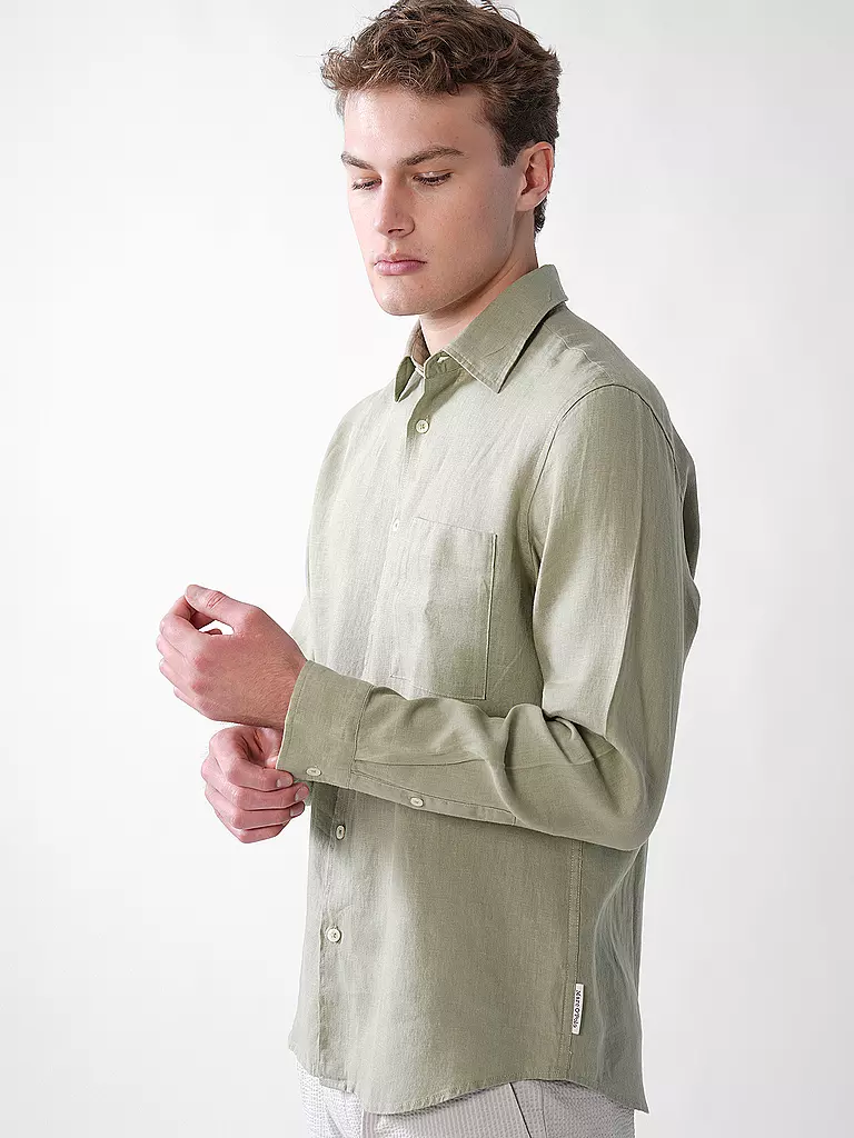 MARC O'POLO | Leinenhemd Regular Fit | blau
