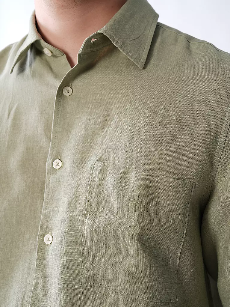 MARC O'POLO | Leinenhemd Regular Fit | blau