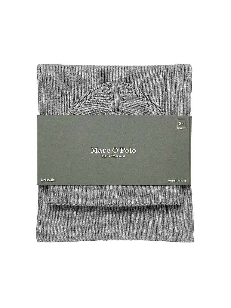 MARC O'POLO | Set 2-teilig Mütze und Schal | grau