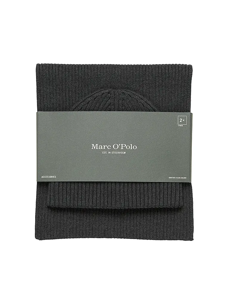 MARC O'POLO | Set 2-teilig Mütze und Schal | grau