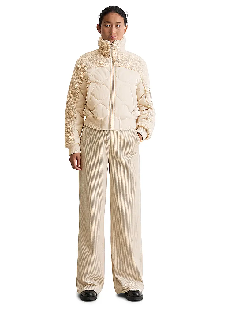MARC O'POLO | Steppjacke in Felloptik | creme