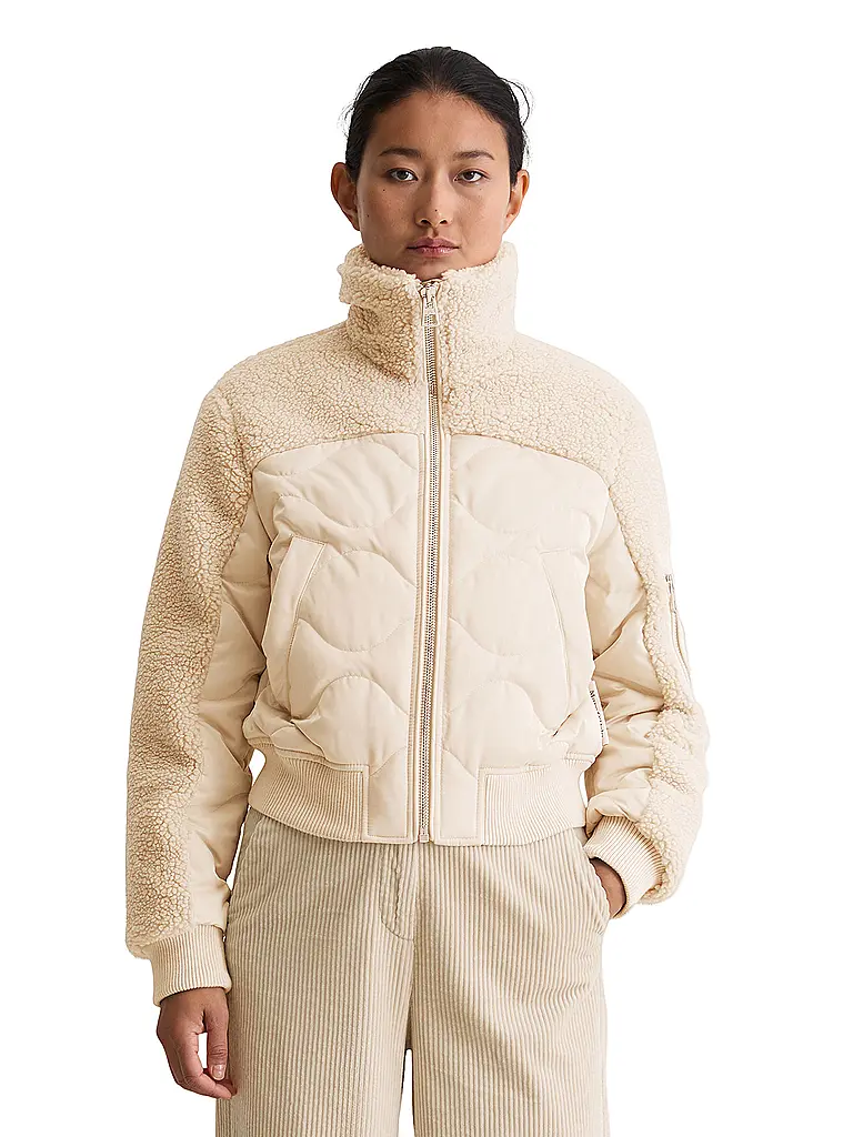 MARC O'POLO | Steppjacke in Felloptik | creme