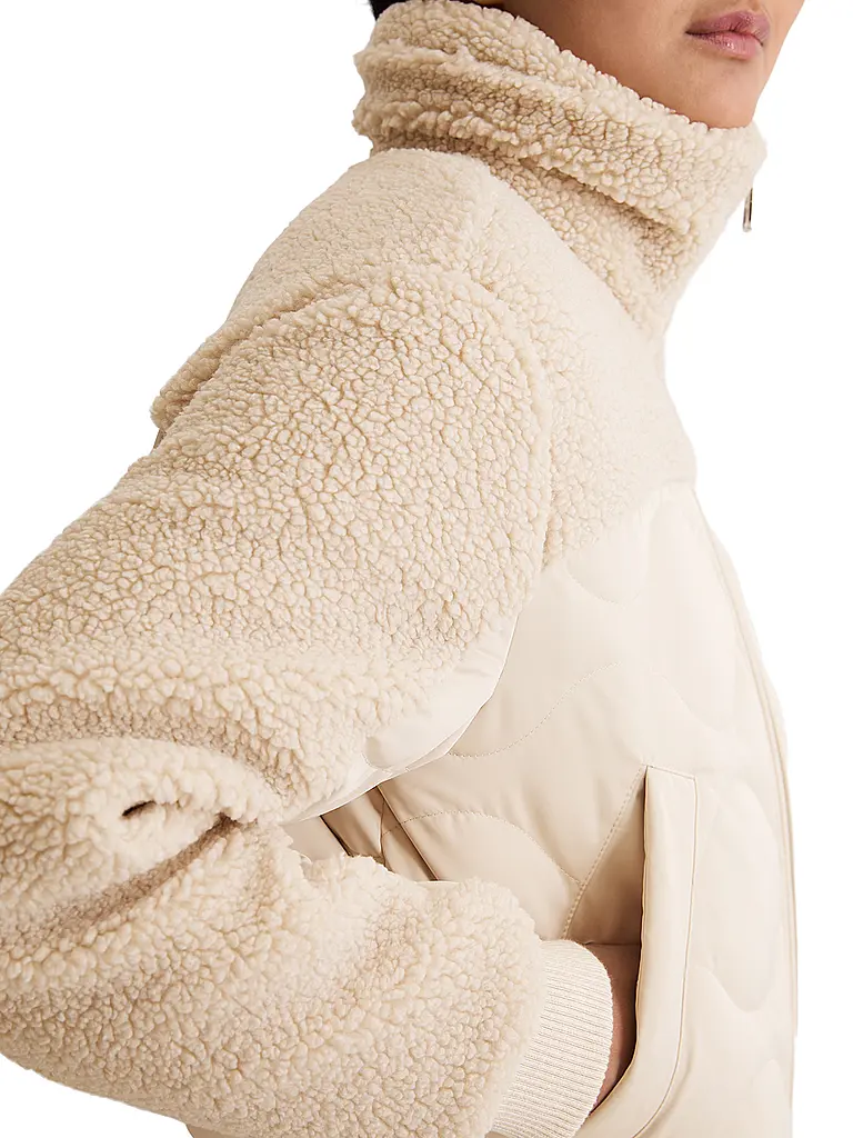 MARC O'POLO | Steppjacke in Felloptik | creme