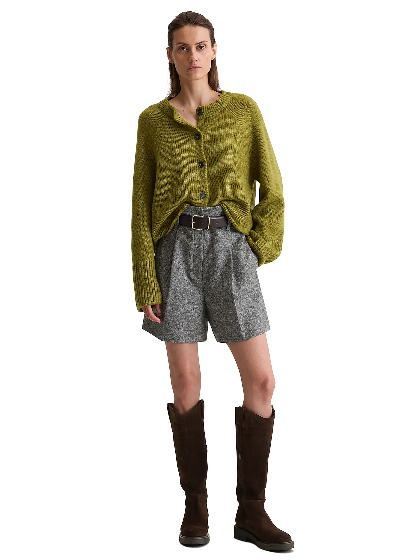 MARC O'POLO | Strickjacke | olive