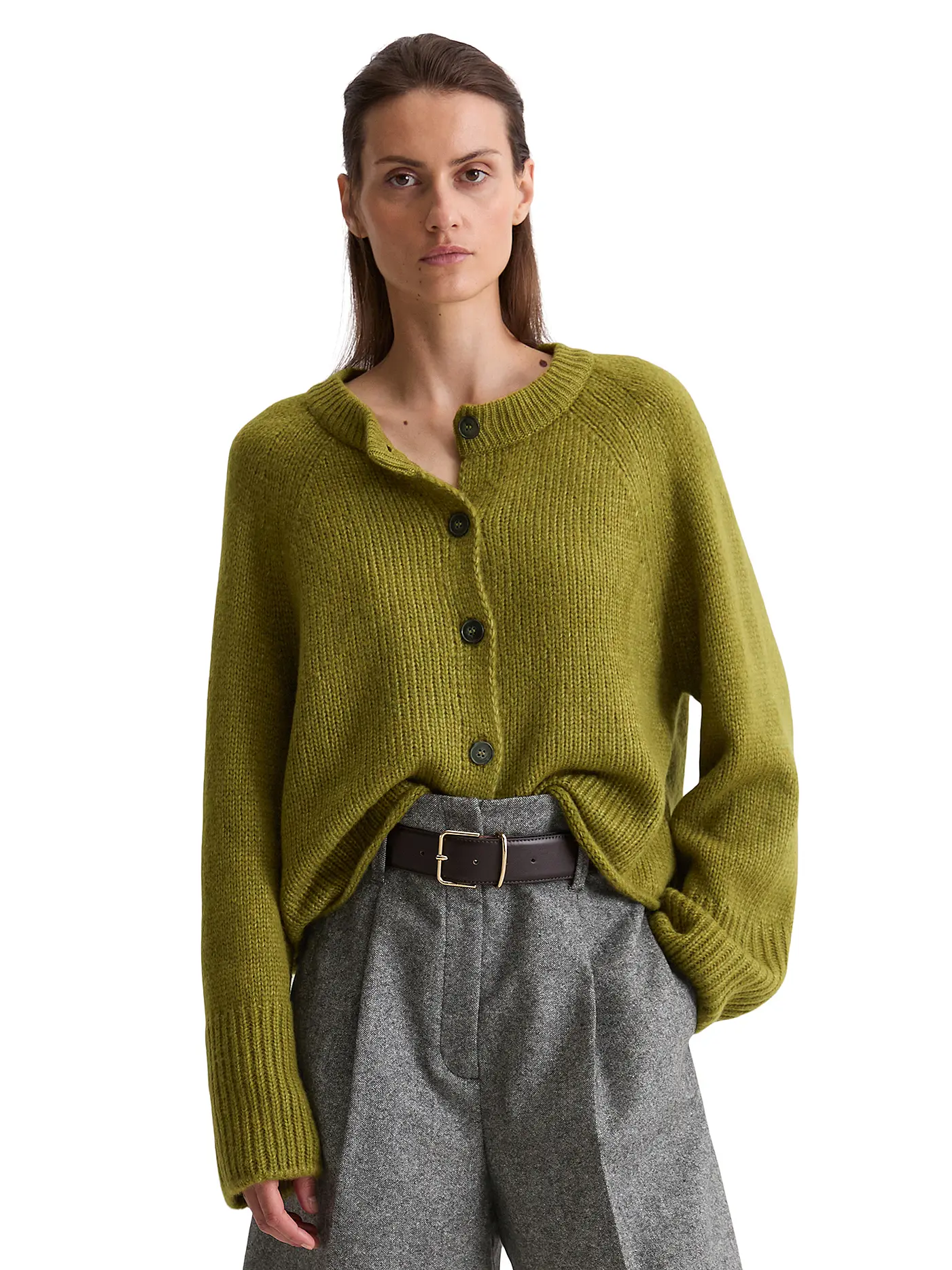 MARC O'POLO | Strickjacke | olive