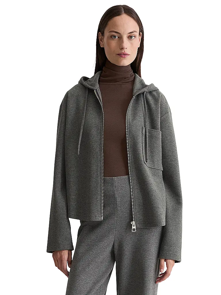 MARC O'POLO | Sweatjacke  | grau