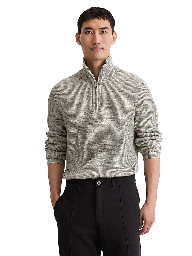 MARC O'POLO | Troyer Pullover  | beige